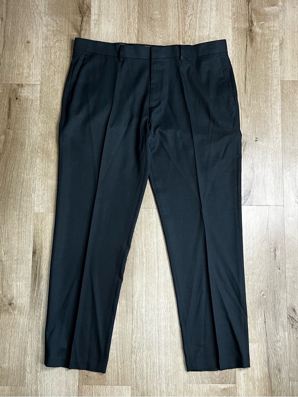Haggar Premium Stretch Men’s Black Dress Pants 38W Straight Flat Front